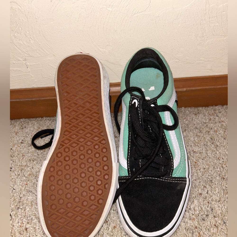 Vans Old Skool Black & Waterfall Skate Shoes